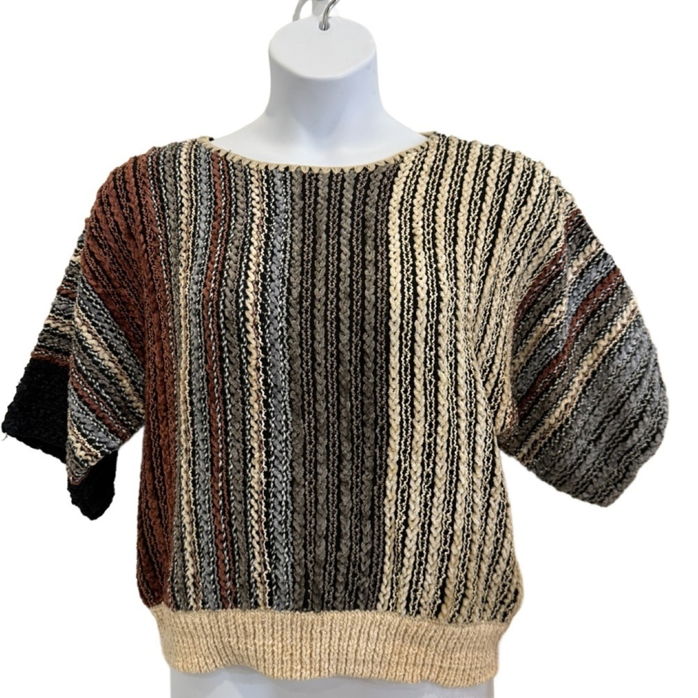 Bonnie and Bill Striped Multicolor Women's Sweater. Medium